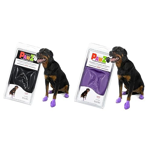Pawz Dog Boots PawZ Dog Boots Large | 24 Booties Purple and Black