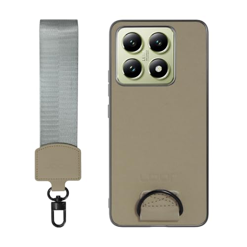 LOOF STRAP-SHELL �{�v ���U�[ �X�g���b�v�t�� �X�}�z�P�[�X for Xiaomi 14T �p �P�[�X �J�o�[ �X�}�z�V�����_�[ �X�g���b�v �X�g���b�v�z�[�� �V���v�� �����h�~ �ϏՌ� ���^ �y�� �n���h�X�g���b�v [�V���[�g/���e�u���E