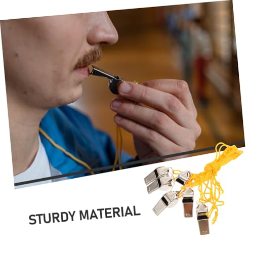 Silbato de acero inoxidable con cordón para árbitro miniatura 3