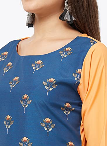 Image of LookMark Womens Printed Crepe A-Line Kurti (Pack of 2 Kurti)