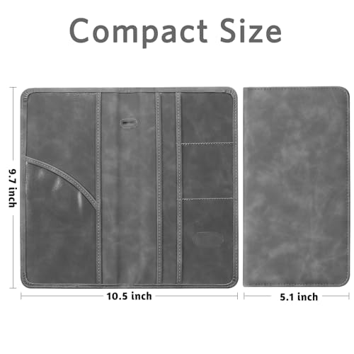 Image of CoBak Car Registration and Insurance Holder | Vehicle Glove Box Organizer, Auto Truck Compartment Document Case with Magnetic Closure for Insurance & Driver License