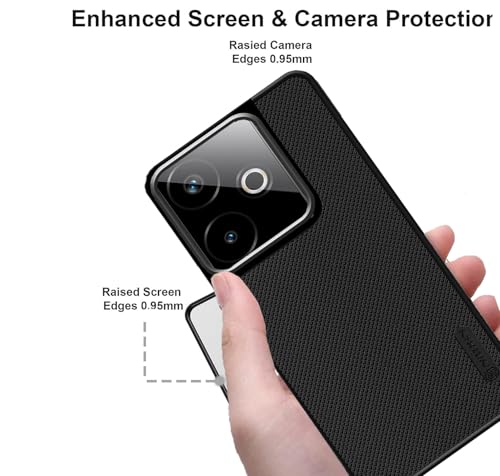 Image of Silicone Back Cover Case Compatible for Realme GT 7 5G / GT 7T 5G / GT 7 (Textured Grip Design | Camera Protetion | Slim and Light Weight | Soft Touch and Feel | Black)