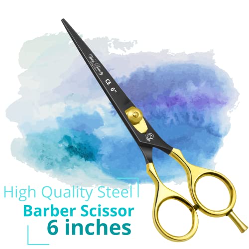 Wishbeauty 6" Professional Scissor for Hair Cutting Hair Dressing Thinning Shear Scissors UK Shears for Hair Cutting Barber Scissors for Professionals - Image 4