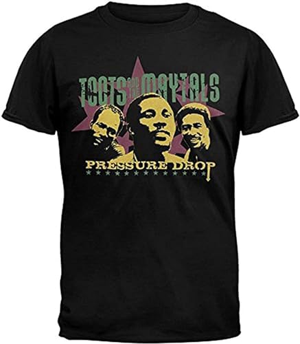 JieZhiChun Ywerer Toots and The Maytals Mens Pressure Drop T-Shirt Black M