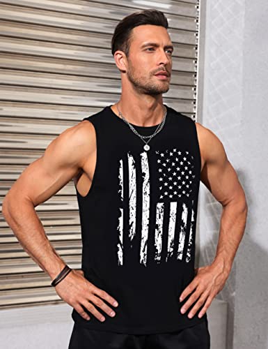 Mens Graphic Tank Tops Sleeveless Muscle Shirts Beach Hawaiian Coconut Tree Patriotic Tank Tops2