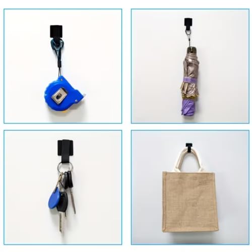 10 Pack de Clips Autoadhesivos para Gestión de Cables, Correas de Gancho y Bucle Reutilizables para Organizar Cables, Soportes para Cables de Montaje en Pared sin Taladro para Escritorio, Oficina, Hogar, Coche, PC, TV y Cables de Datos miniatura 3