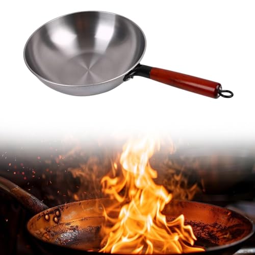 Wok de Hierro con Mango de Madera 34 cm miniatura 6