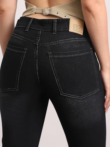 Image of Urbano Fashion Women's Mid Rise Bootcut Washed Jeans Stretchable
