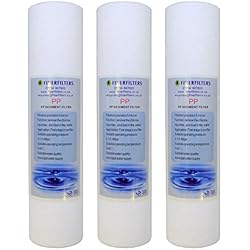 Osmosis Inversa Para Agua De Pozo Cartuchos de filtro de agua de sedimentos de 10 pulgadas - 5 micrones - polipropileno hecho girar para ósmosis inversa, sistemas de filtrado de agua, tratamiento de agua de pozo, etc. (paquete de 3)