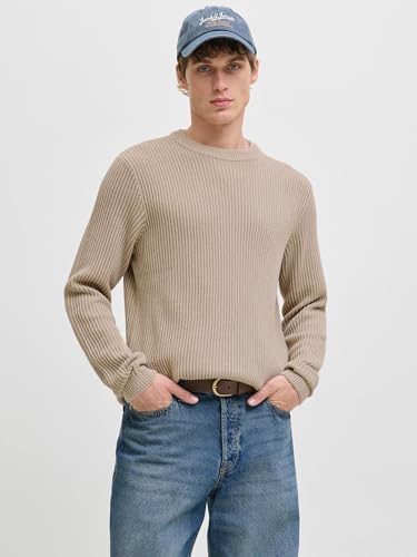 Jack & Jones JJEDOVER KNIT CREW NECK Zwart