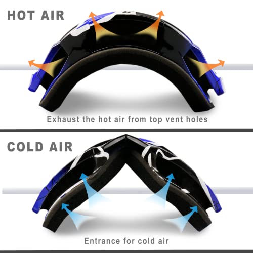 Nenki Dirt Bike Goggles For Men Women Otg Atv Goggles For Adults Anti Fog Motocross Goggles Motorcycle Goggles Off Road Mx Riding Goggles Uv Protection Dustproof Blue Tinted Lens #TOP3