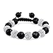 Bling Jewelry Simulated Onyx Shamballa Inspired Bracelet Crystal Alloy