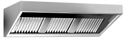 Campana Extractora Industrial de Acero Inoxidable AISI 304, Baja Altura, 150x75x50 cm | Ya disponible en tu tienda friki favorita! En mundofriki.es!