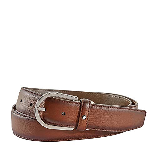 Montblanc Men's Cut-to-Size Business Belt- Brown, Medium