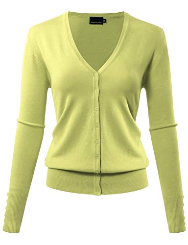 Image of Allsense Women's Long-Sleeve V-Neck Cardigan Sweater | Button Down, Lightweight Soft Knit