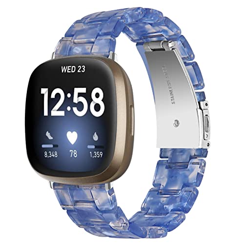 Bracelet en résine Fitbit Sense 2 et Versa 4 étanche et ultra léger pour le sport