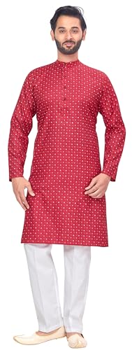 Image of Studio Shringaar Men's Cotton Relaxed Fit Straight Kurta