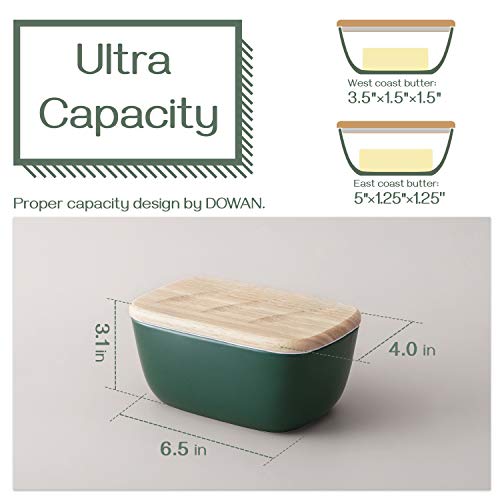 Dowan 6.5" Large Butter Dish Dark Green & Farmhouse Extra Large Butter Dish #TOP2