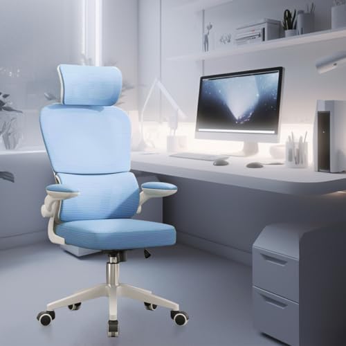 Cadeira de escritório, design ergonômico com suporte lombar independente, malha respirável e encosto