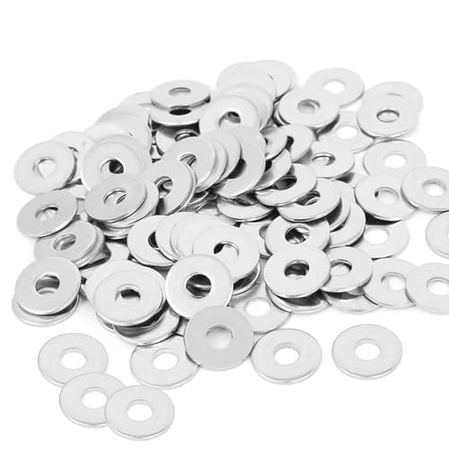 150 Piezas Arandelas Planas, Arandelas de Acero Inoxidable M5, M5 x 15 MM para Tornillos, Tuercas, Varilla Roscada