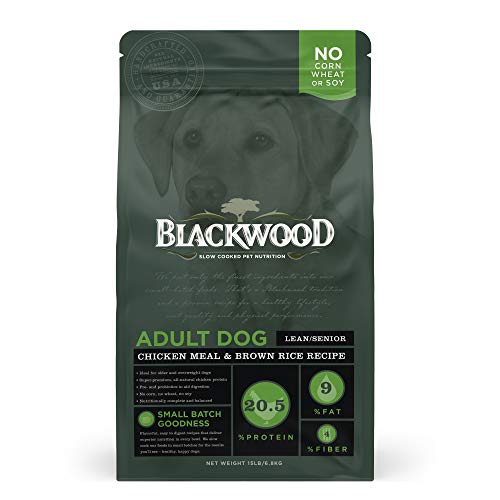 Blackwood Pet Food 22245 Adult Dog, Lean/Senior, Chicken Meal & Brown Rice Recipe, 15Lb.