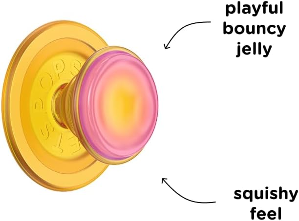 PopSockets Phone Grip for MagSafe, Magnetic Holder, Phone Stand, Squishy - Jelly Sunni - Image 3