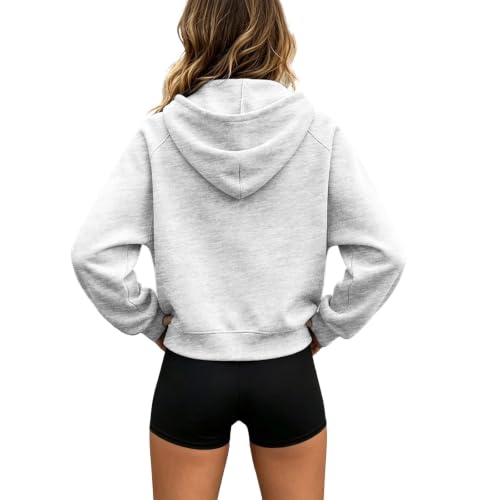 Quarter Zip Pullover Women Hoodies Long Sleeve Fall Pullover Sweatshirt - image 2