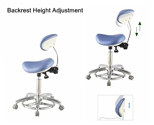 Aphrodite Deluex Dental Ergonomic Saddle Seat Chair QY-Saddle-1 PU Leather Seat Height Adjustable New by Purple-Violet