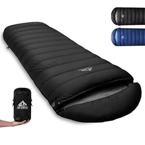 Down Sleeping Bag for Adults. 680FP Ultralight Portable, Backpacking Sleeping Bag for Hiking, Camping, Mountaineering, expeditions and Backpacking. with Compression Sack