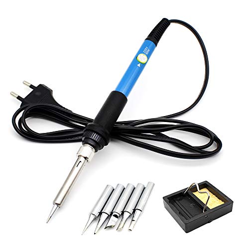 Bysameyee Kit de ferro de solda, ferramenta de solda de temperatura ajustável de 60 W para eletrônic