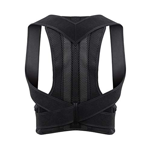 Verstellbarer Korrekturgürtel Rückenbandage Wirbelsäule Rücken Orthese Wirbelsäule Haltungskorrektur Einstellbare Körperformung Korrektor (Farbe: Schwarz, Größe: M) Die neue
