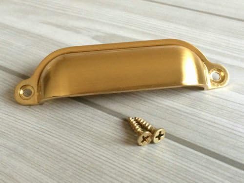 Gold Decorative Cabinet Hardware Bin Pulls Dresser Pulls Cup Drawer Pull Handles Kitchen Cabinet Pull Handle 3.5" (89 Mm)