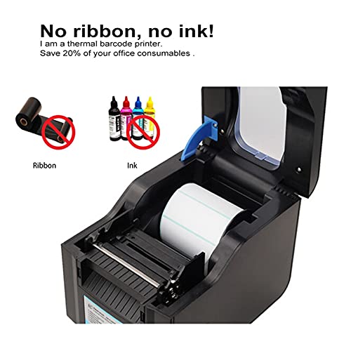 Image of Label Barcode Printer Thermal Receipt Label Printer Bar Code QR Code Sticker Machine 20mm-80mm Auto Stripping 370B(365B USB Port)