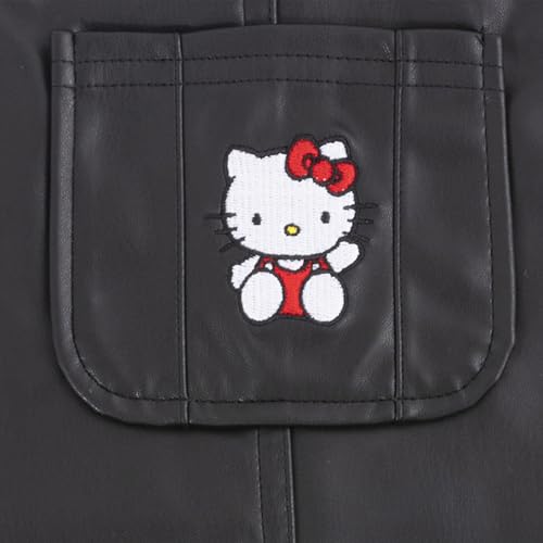 Hello Kitty Sanrio Girls Adjustable Leather Jumper Dress with Shirt Set for Toddler and Big Kids4