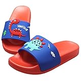  KRONJ Chanclas de Ducha Niño Niña Verano Zapatillas de Ducha Sandalias Piscina Antideslizantes Rojo-25