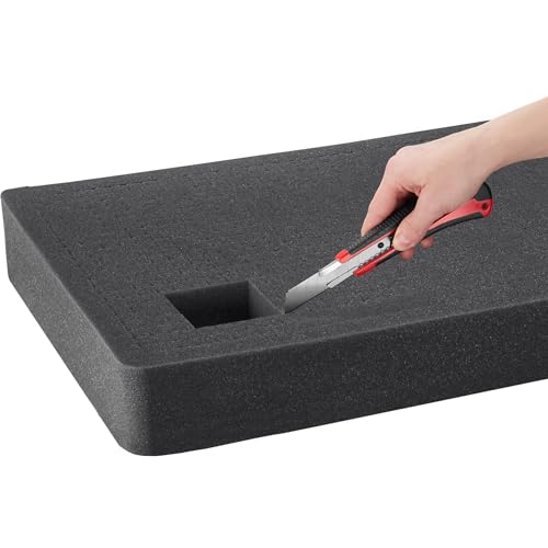 TecTake® Long, Universal Hard Case with 2 Wheels, 3 Foam Inserts, Pressure Valve & Padlock Eyelets, Shock-, Temperature- & Moisture-Resistant - Ideal Camera Case, Tool Case & Gun Case - 113.5x41x16cm - Image 7