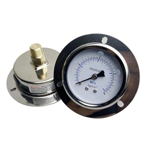Manomètre sous vide Y60ZT axial en acier inox pour un contrôle haute pression