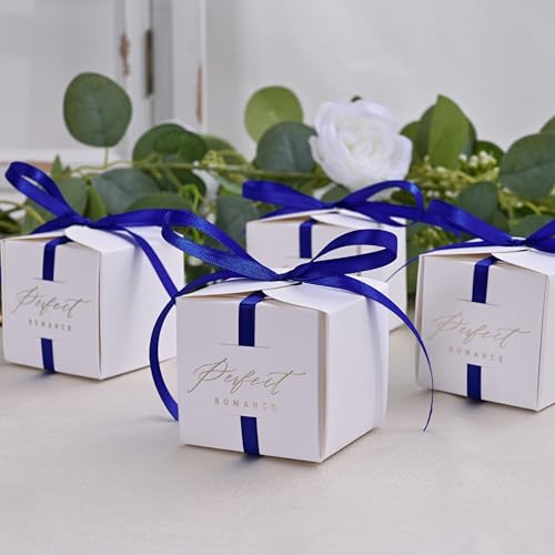 Image of Double Face Cobalt Blue Satin Ribbon 1 /4 inch X 50 Yards Polyester Cobalt Blue Ribbon for Gift Wrapping Very Suitable for Weddings Party Hair Bow Invitation Decorations and More