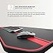 VITESSE Ergonomic Gaming Desk, T Shaped Office PC Computer Desk with Desk Mouse Pad, Gamer Tables with Gaming Handle Rack, Cup Holder Headphone Hook