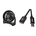 Honeywell HT-900E Kraftvoller und geräuscharmer Turbo-Ventilator & Amazon Basics USB 3.0-Verlängerungskabel (A-Stecker auf A-Buchse) 3 m (Abwärtskompatibilität zu USB 2.0 und 1.1 )