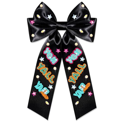 Western Hair Accessories for Women Cowgirl Hair Bow Clips Cowboy Hat Boot Hair Clips Western Rodeo Bows Hair Barrettes Nashville Bachelorette Party Decorations Outfit Gifts