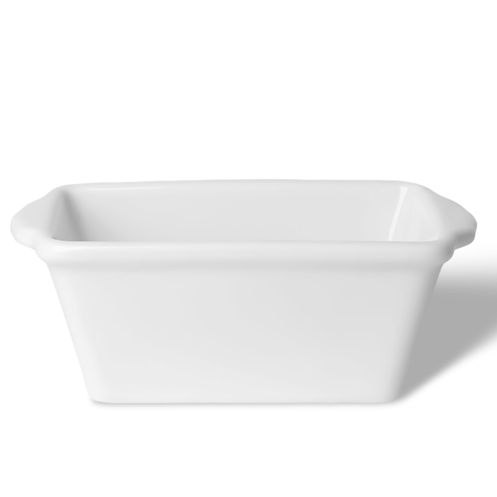 GDCZ Juego de mini moldes para pan, 6.2 pulgadas, 4 piezas de cerámica antiadherente para hornear pan (blanco)