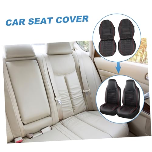 Housse de siège auto PU : lot de 2 protections de siège de voiture et coussin