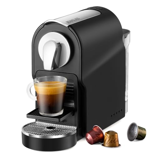 Espresso Pod Machine for Home, Compact Capsule Coffee Maker for NS Original Pods, 20 Bar High Pressure Pump, 22oz Removable Water Tank, Adjustable Cup Tray, Black