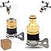 ODOOKON 2 Pezzi Adattatore Rubinetto, Ottone Adattatore Rubinetto Giardino, Garden Hose Connector, Tubo Giardino Connettore rapido, Rubinetto Connector Adattatore