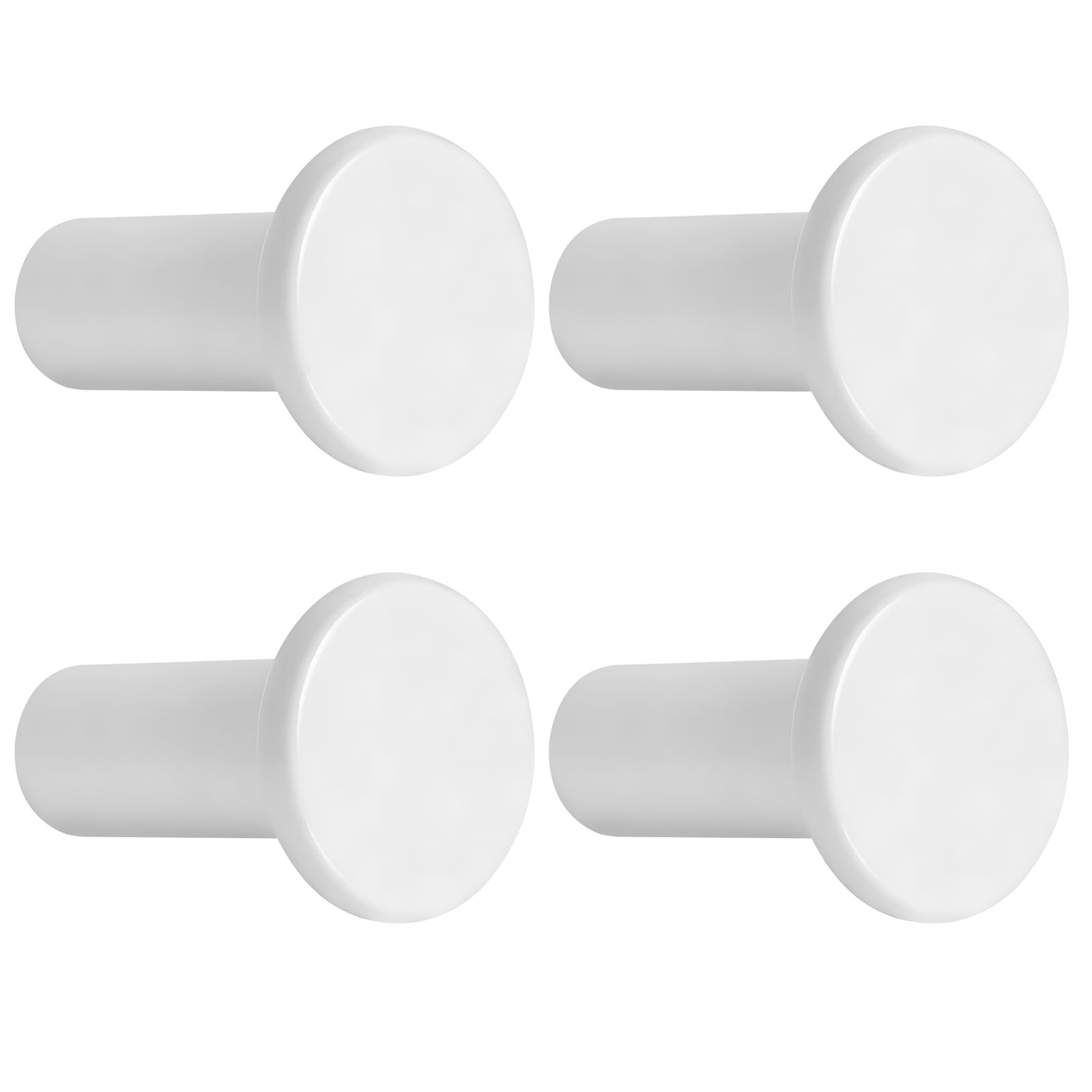 Patères murales design rond blanc pour organiser l'entrée et la salle de bain