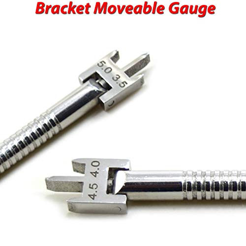 Medspo Professional Dental Orthodontic Gauge | Bracket Height Moveable Adjustable Locator Positioning | Measuring Spring Caliper | Dentist Lab Measuring Instruments Tools (Bracket Moveable Gauge) #TOP1