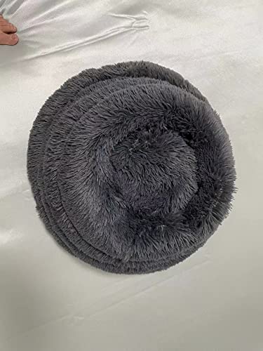 Hundebett rund katzenkissen hunde donut bett hundebett plüsch katze donut hundedonut Haustierbett für Hunde Plüsch Haustierbett Hundehütte Hundesofa Hundekissen Katzenbett Donut (L/Anzug Für 8Kg)