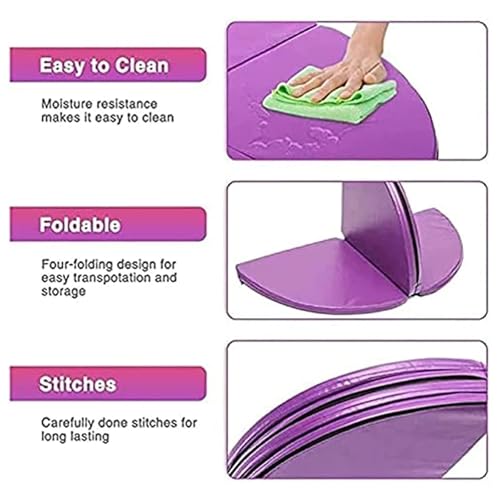 Tapis de pole dance noir robuste avec finitions soignées de 120 cm
