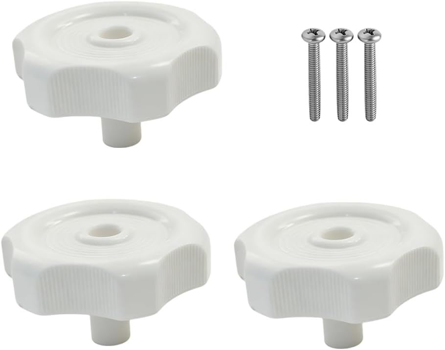 DSkoiph 1" Shaft RV Window and Vent Knob Replacement 2-1/4 Inch Diameter Plastic Windows Knobs 3 Pack